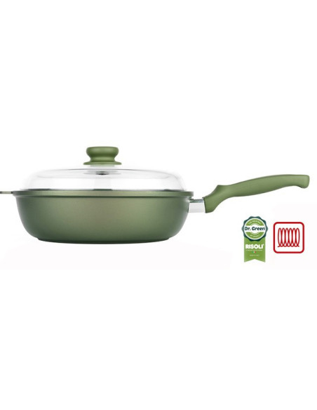 RISOLI` Dr. GREEN duboka  tava sa staklenim poklopcem, 28 cm, i za INDUKCIJU RISOLI` Dr. GREEN duboka  tava sa staklenim poklopcem, 28 cm, i za INDUKCIJU